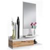 Trentiner Mobile ingresso con cassetto e specchio, bianco artik con rovere 116x81x29 cm | Corfù
