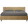 BS COM Letto matrimoniale senza rete 160x190 testata inclinata quercia