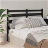 FUDUGEHMIOFWFJJ testata letto matrimoniale,testata letto matrimoniale,Testiera per Letto Nera 126x4x100 cm in Legno Massello di PinoAdatto per letti singoli, letti matrimoniali, tutti i tipi di letto