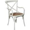 Biscottini Sedia Thonet 89x50x43 cm | Sedie rustiche | Sedie in legno da cucina | Sedie legno di frassimo (White)
