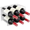 Relota 2Pcs bottiglie per vino, porta bottiglia frigo,porta vino impilabile | bottiglia in polistirene, contenitore per bottiglie verticali, può contenere fino a 6 bottiglie, adatto per armadietti