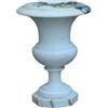 CBAM Vaso Mediceo in Marmo Bianco di Carrara Paonazzo H 40cm
