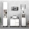 DYRJDJWIDHW set mobili bagno completo,mobile bagno 60 cm con lavabo da appoggio,Armadietto da Bagno Bianco 65x33x60 cm in Legno MultistratoAdatto per bagni, cucine