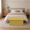 GX GARGIX Puff Pouf Contenitore Rettangolare velluto Panca Baule 76X38cm Trapuntato (ABD-3)