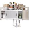 MTSYXYM Pensile Cucina in Acciaio Inox 304, Armadietto da Parete con Ante Scorrevoli, Mobiletto Sospeso Salvaspazio per Ristorante, Hotel e Garage - Organizer Professionale(L120xW30xH50cm)