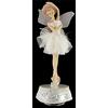 Lutèce Créations Carillon Animato a Forma di Ballerina automa Musicale in Porcellana con tutù in Tulle, Carillon e meccanismo Musicale a Molla di 18 Note - Il Valzer dei Fiori (P. I. Tchaikovsky)