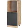 Vicco Mobile per forno da incasso R-Line, Antracite rustico, 60 cm, per la libera combinazione all'interno di sistemi cucina modulari