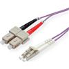 ROLINE Cavo in fibra ottica ROLINE 50/125µm OM4, LC/SC, viola, 1 m