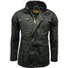 Game Technical Apparel GAME Continental con Cintura Moticicletta Cera Giacca Nero - Nero, Medium