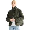 Orolay Giacca trapuntata oversize da donna corta cappotto leggero casual corto capispalla con tasche, Verde, Small