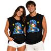 PELUSCIAMO T-Shirt Smanicata Internazionale Campioni d'Italia Seconda Stella 21 Scudetti Tifosi Nero Azzurri | Canotta Cotone Scudetto Nero Azzurro PS 29999-INT09