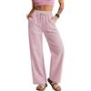 Neer Pantaloni da donna a quadretti a righe in cotone a quadri pigiama lounge boxer pantaloni con coulisse pantaloni a gamba larga con tasca, Medium