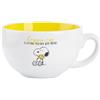 Peanuts Snoopy Tazza Caffe o Tazze Cappuccino, Carina Tazza in Ceramica per Donne Adolescenti, Regalo per Ufficio Donna (Cappuccino Bianco/Giallo 340ml)