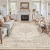 PureCozy Vintage Tappeto Salotto 200x300cm Camera da Letto Antiscivolo Lavabile Grande Tappeti Sala Soggiorno Cameretta Ufficio Carpet Morbido Pelo Corto Rug,Beige