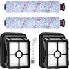 YUETTYY Kit di 5 filtri a rullo per aspirapolvere Bissell CrossWave 1713N 2225N 2582N 17132 25821, 2 spazzole a rullo, 2 filtri HEPA, 1 spazzola per la pulizia
