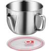 Kustimantu Separatore di grasso,Separatore di salsa | Separatore di grasso di salsa in acciaio inox con coperchio - Ciotola di grasso domestico per cucina, colino grasso per burro chiarificato,