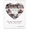 Maverton Tela personalizzata con foto e scritte - stampe personalizzate da parete grande o piccola - quadro con fotografia - pensiero speciale per la festa del papà - cuore - 30 x 40 cm