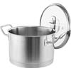 SILBERTHAL Pentola acciaio inox 24 cm - Induzione e gas con coperchio di vetro - Casseruola fonda