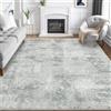 Guchuang Bedding Tappeto per soggiorno, 200 x 300 cm, moderno, stile bohémien vintage, misto, design a pelo corto, lavabile, antiscivolo, per camera da letto
