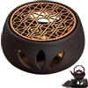 BORDEAG Scalda Teiera, Riscaldatore per Teiera, Scalda Teiera in Ceramica, Teapot Warmer Con Tappetino per Riscaldare Bevande Calde, Tè, Latte