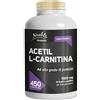 Noebis Pharma Acetil L-Carnitina Noebis Pharma - 1000 mg per Dose Giornaliera - 450 Compresse - Energia e Vitalità - Maxi Formato