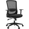 hjh OFFICE Sedia da ufficio ergonomica Sedito - Sedia girevole con schienale in rete regolabile, supporto lordosi e sedile a cascata, nero/nero