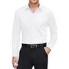 J.Ver Camicie da Uomo Elasticizzate antimacchia a Maniche Lunghe Tinta Unita Camicia Formale Business Casual Camicie abbottonate, Bianco, 3XL