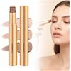 Generic Waterproof Eyeshadow Stick - Eye-Shadow, 3-in-1 Easy Eyeshadow Stick, Gradient Pencil with Glitter Finish, Cosmetic Tool Portable Use (02 Pearl earth color)