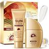 SHOPPGO Crema Solare Viso Collagen Set, Protezione Solare Viso SPF60+, Collagene Crema Doposole, Protezione Solare e Riparazione D'emergenza, Nutrimento per la Pelle