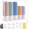 Zosenyer 20 Pezzi Contenitori da Viaggio per Liquidi, Kit Viaggio Liquidi in Silicone, Boccette Flaconi da Viaggio 90 ml Riutilizzabili per Shampoo, Lotion, Crema e Cosmetici, Nessun BPA (Colore)