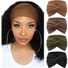 AQOKKA Fascia per capelli extra larga da donna grande turbante fascia antiscivolo Boho elastico per capelli intrecciato nodo fascia per capelli accessori