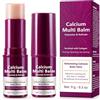 XINSZLIN Calcium Multi Balm Stick - Balsamo al collagene solido per la cura di occhi, viso e collo, rassodante e idratante, con burro di karitè e vitamine, pratico stick per la cura in viaggio (2 pezzi)