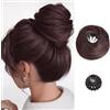 BKEPDY Chignon Facile Finto Per Capelli Finti Extension Coda Chignon Extension Capelli Accessori Per Acconciatura Raccolto Elegante Donna Ragazza Spessi Sottili (Marrone scuro)