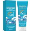 Genérico Centella - Protezione solare minerale SPF50+ 100 g, resistente all'acqua, ampia protezione UV, crema solare per uso esterno, lenitiva con Centella asiatica
