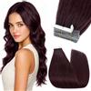 Silk-co Extension Adesive Capelli Veri Biadesivo 10 Fasce Biadesive 45cm 25g Tape Ins Invisibili Vino Rosso