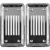 DRESSOOS 2 vassoi disinfettanti in acciaio inossidabile per strumenti per nail art - Contenitore per onicotecnici - Organizzatore per strumenti per manicure per saloni e spa, dimensioni 8''X4.5''