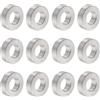 QUARKZMAN 12pz Distanziatore Alluminio 10.5mm Foro x 20mm OD x 6mm Lunghezza Boccola per Vite Finitura Semplice Distanziatore Metallo Rotondo per Viti Bulloni e Barre M10