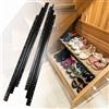 QWORK® guide per cassetti pesanti per ripostiglio sottoscala, 800-1850mm, estensione completa, nero, capacità di carico 120 kg, 1 paio, con viti