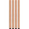 DTGN 4mm x 0.2mm x 300mm(ODxMuro TxL) Rame Tubo - 4pz - Buono per Macchinari Attrezzature Bricolage decorazionetivo Telaio - Rotondo Metallo Tubi