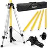 Huepar 3,7m/12ft Palo di Montaggio Laser per Laser Rotante e Livella Laser, Palo Telescopico con Treppiede, Staffa Regolabile con Filettatura Maschio 1/4-20 e Adattatore Filettato 5/8-11 - LP36