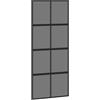 vidaXL Porta Scorrevole Nera 90x205 cm in Vetro Temperato e Alluminio