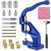 Bonvoisin Macchina per Occhielli a Pressione Manuale, con 3 Punzoni e 1500 Occhielli (6/10/12mm), Macchina per Occhielli a Pressione per Pelli, Jeans,Cartone, Tappeti e Asciugamani