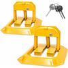 Sonnewelt 2x Barriere Parcheggio con 6 chiavi, Blocco parcheggio pieghevole, paletti di parcheggio pieghevoli, Serratura universale per parcheggio e vialetto (Giallo)