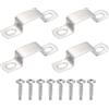 QUARKZMAN 4Pcs Staffa A U Per Tubo Quadrato 30x15mm Staffe In Acciaio Inossidabile 304 Con Viti Autofilettanti A Testa Phillips Per Tubi Sbarre Di Chiusura Porte Ringhiere
