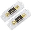 Greluma 2 Pz Portafusibile ANL in linea AWG calibro 0/2/4 con fusibile ANL da 200 A