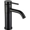 Peppermint Rubinetti per lavabo, miscelatore nero con beccuccio girevole, rubinetto monoblocco monocomando per lavabo caldo e freddo, nero opaco