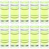 sourcing map 10 livelle cilindriche a bolla 8 x 20 mm, mini livelle a bolla per livellare fotocamera, treppiede, telescopio, officina, giradischi, cornici, colore: verde
