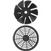 OSALADI Ventola per Compressore d Aria P-580 in Plastico Nero con Protezione, Silenziosa e Facile da Trasportare, Accessorio di Ricambio per Compressori Portatili