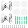 ZHIQIN 2 Pezzi Fermaporta Magnetico per Camper Bianco Magnetiche Door Holder Ferma Porta da Muro con Viti e Adesivo per Roulotte Barca Auto Scomparti Camper Porta di Sicurezza