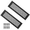 PATIKIL 2 Pezzi 10 X 3 Inch Copertura Per Aereazione Porta Resistente Nero | Con Vantaggiata E Viti Di Montaggio, Griglia Ventilazione In Alluminio, Per Ante Armadio E Mobile